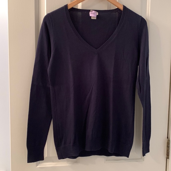 J Crew Navy Colton V neck sweater, size XS - Picture 1 of 1